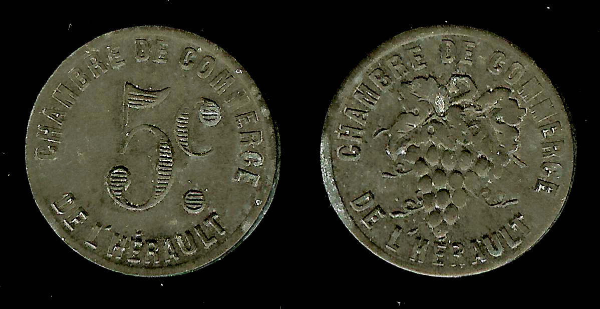 chambre de commerce Département - Hérault (34) 5 centimes N.D. S